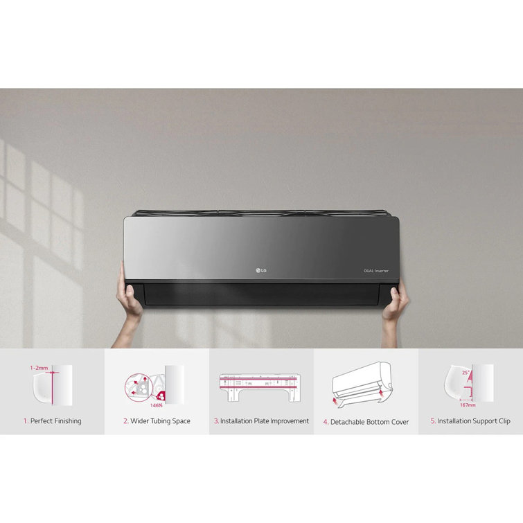 LG LAN120HSV5-SZ LG 12,000 BTU 22.7 SEER Single Zone Artcool Series ...